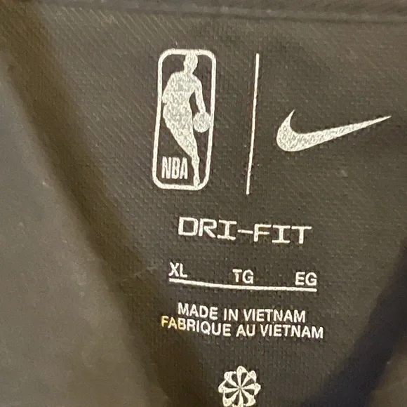 NBA Black Polo Shirt with Red Logo - Picture 3 of 6